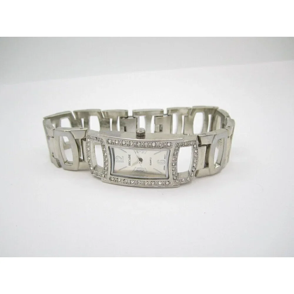 Women Decade Quartz WR Analog 20mm Dial Causal‎ Tank Style Watch (G654)